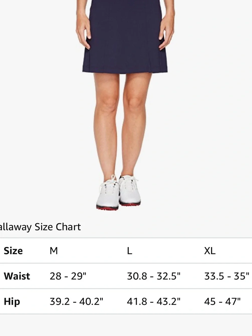 Callaway 17” opti-dri golf skort in navy Size L